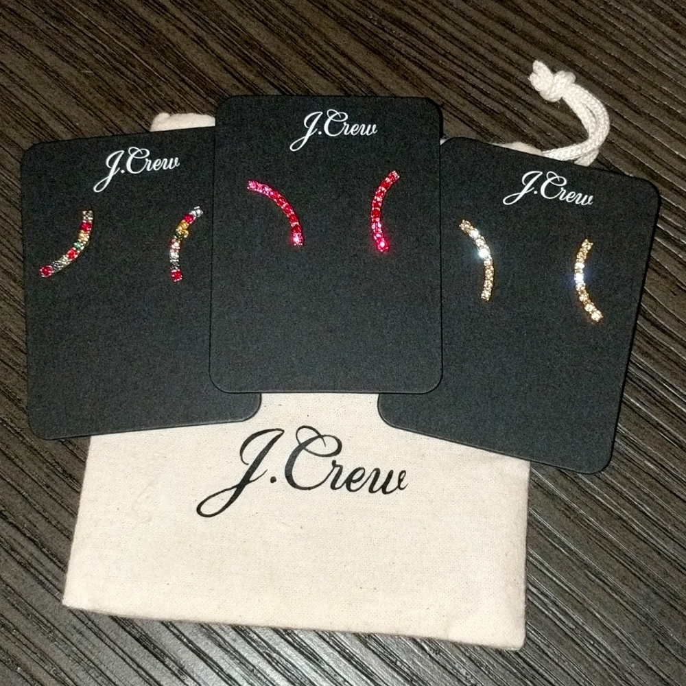 3 set of Climber earrings by J Crew
